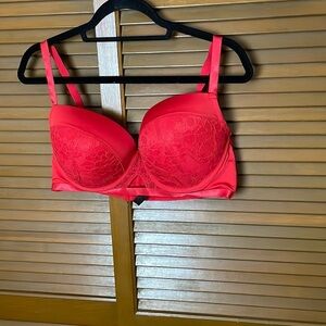 XOXO Lace Push Up Bra 40D Underwire Red